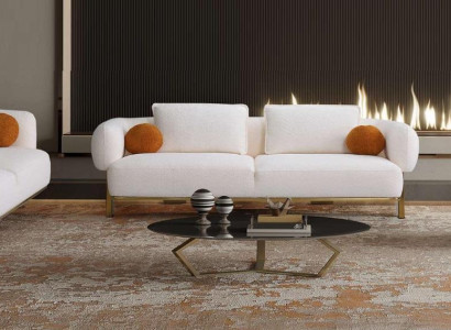 Sofa set 2x three-seater seat cushions couch set 3-piece design sofa new living room